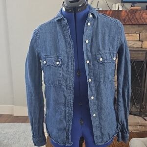 BB Dakota Indigo Linen Shirt
